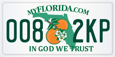 FL license plate 0082KP