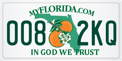 FL license plate 0082KQ