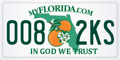 FL license plate 0082KS