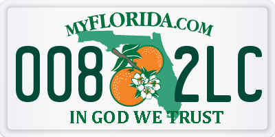 FL license plate 0082LC