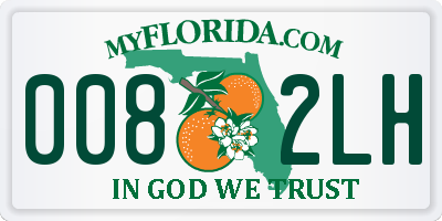 FL license plate 0082LH