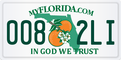 FL license plate 0082LI
