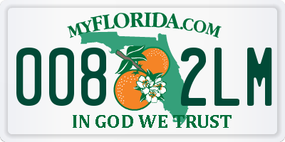 FL license plate 0082LM