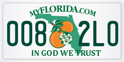 FL license plate 0082LO