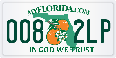 FL license plate 0082LP