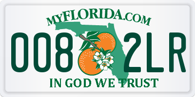 FL license plate 0082LR