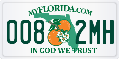 FL license plate 0082MH