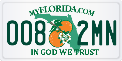 FL license plate 0082MN