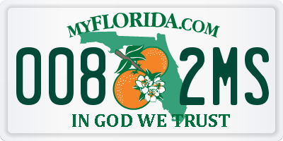 FL license plate 0082MS