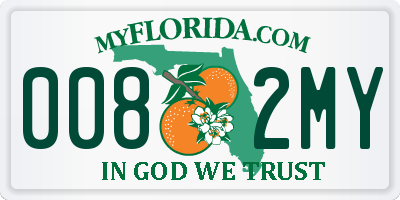 FL license plate 0082MY