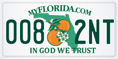 FL license plate 0082NT