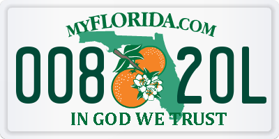 FL license plate 0082OL