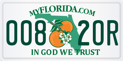 FL license plate 0082OR