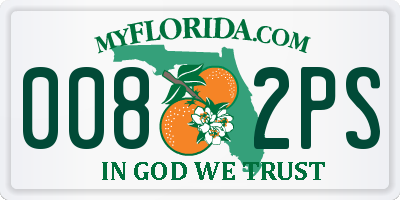 FL license plate 0082PS