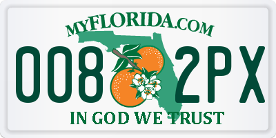 FL license plate 0082PX