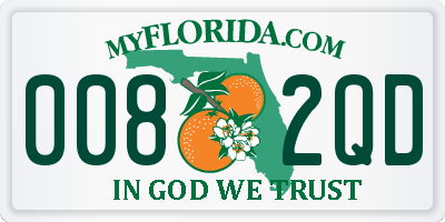 FL license plate 0082QD