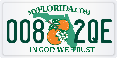 FL license plate 0082QE