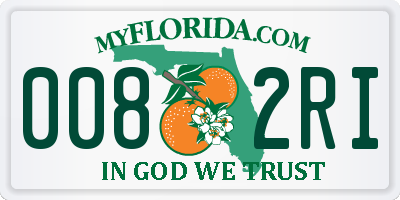 FL license plate 0082RI