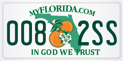 FL license plate 0082SS