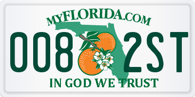 FL license plate 0082ST