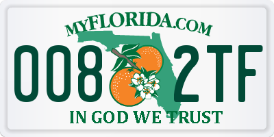 FL license plate 0082TF