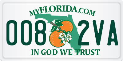 FL license plate 0082VA