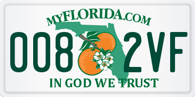 FL license plate 0082VF