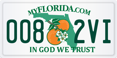 FL license plate 0082VI