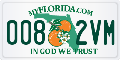FL license plate 0082VM
