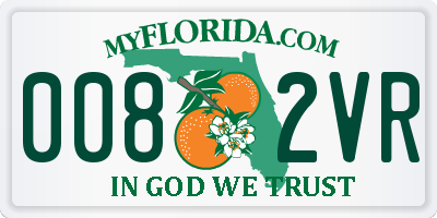 FL license plate 0082VR