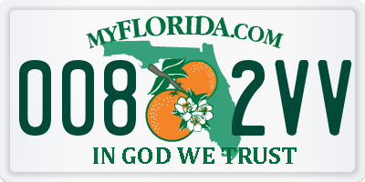 FL license plate 0082VV
