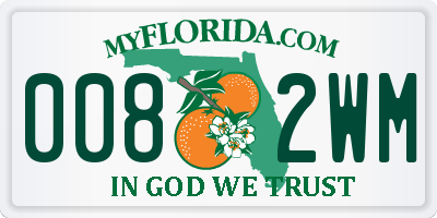 FL license plate 0082WM