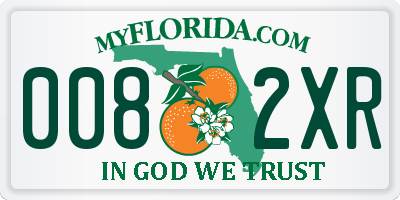 FL license plate 0082XR