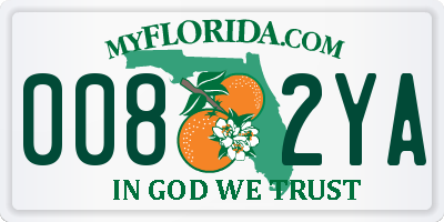 FL license plate 0082YA