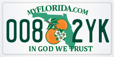 FL license plate 0082YK