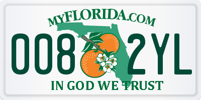 FL license plate 0082YL