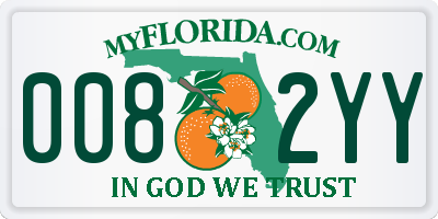 FL license plate 0082YY