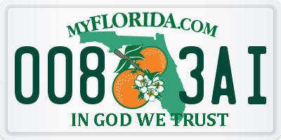 FL license plate 0083AI