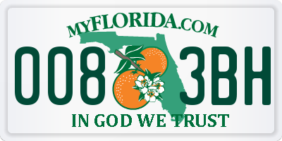 FL license plate 0083BH