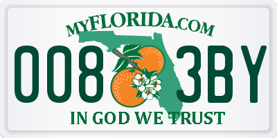 FL license plate 0083BY