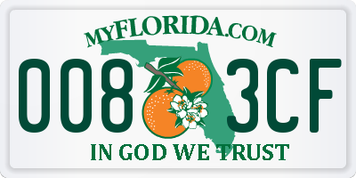 FL license plate 0083CF
