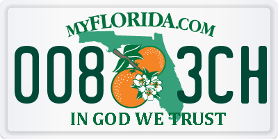 FL license plate 0083CH