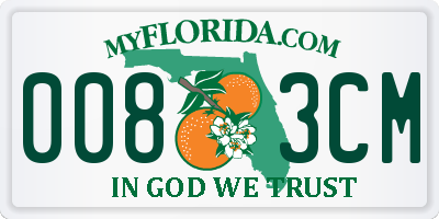 FL license plate 0083CM