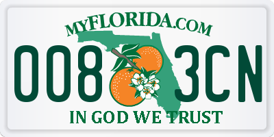 FL license plate 0083CN
