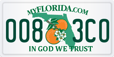 FL license plate 0083CO