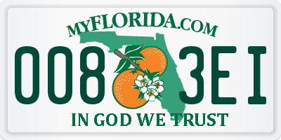 FL license plate 0083EI