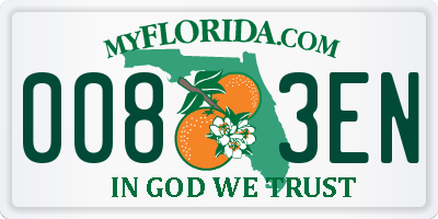 FL license plate 0083EN