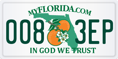 FL license plate 0083EP