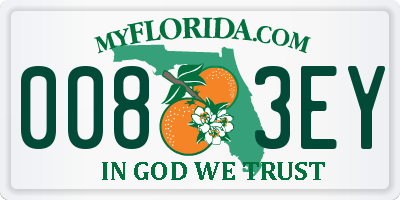 FL license plate 0083EY