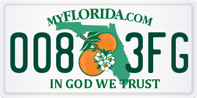 FL license plate 0083FG